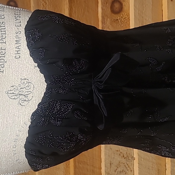 Strapless black mini dress size sm - Picture 4 of 6